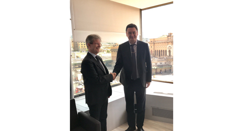 Negotiations K.V. Krokhin with Cesare Torre (City Hall of Genoa)